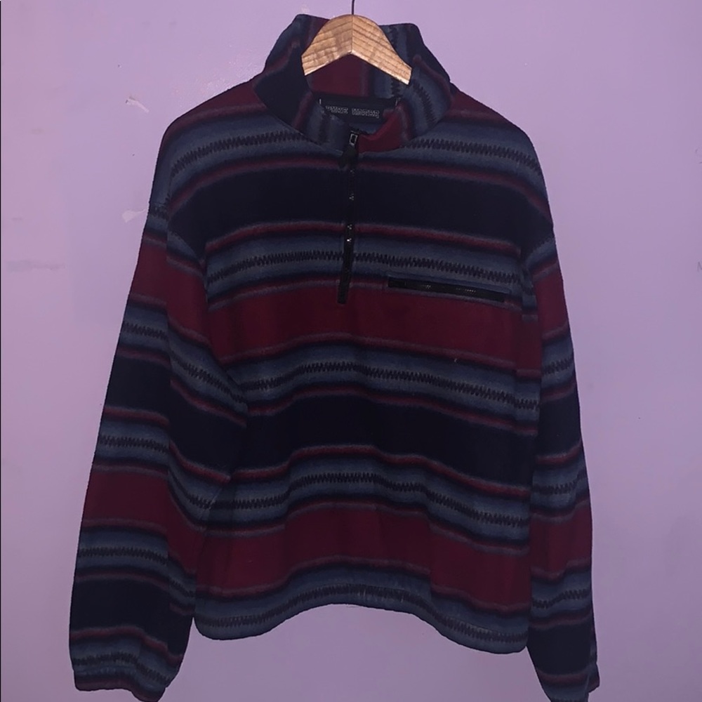 Vintage Pure Water 90s print fleece coat